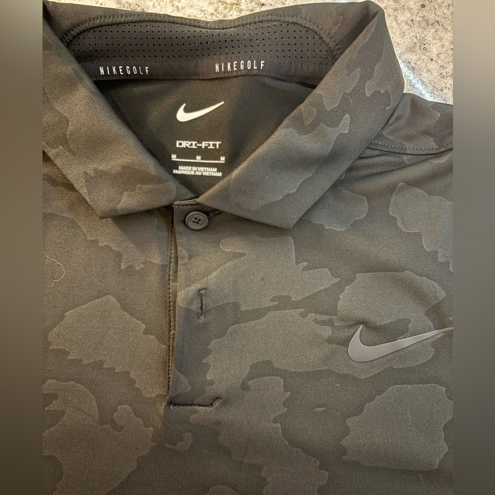 Nike Black Camo Polo Shirt